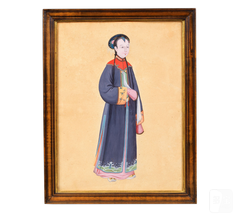 中國畫家 約一八零零年 滿族貝子及仕女圖 水粉紙本 裝框 | CHINESE ARTIST (CIRCA 1800) - 图6